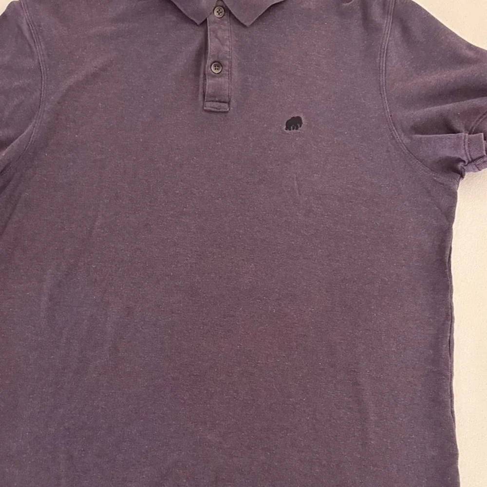 Banana Republic Men's Purple Solid Polo Shirt Short Sleeve Button Size XL